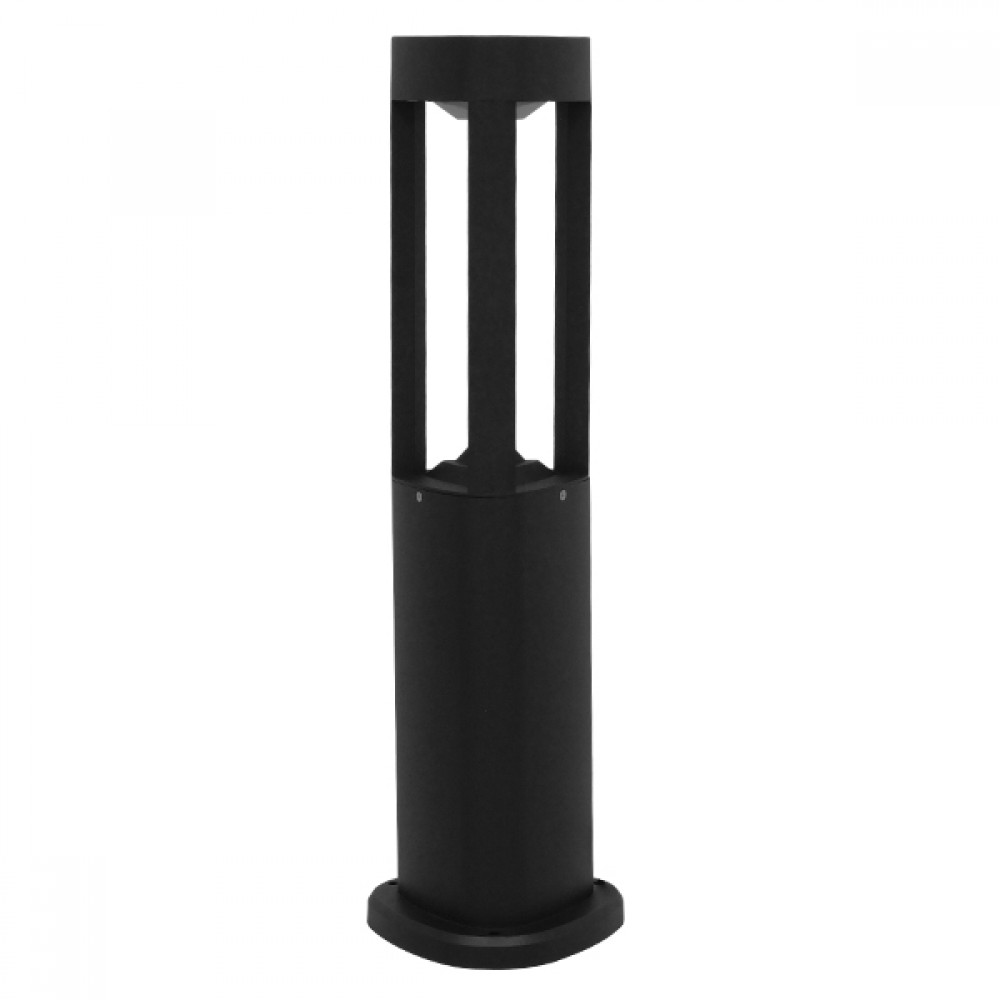 GLOBOSTAR® RODEMA 12141 Φωτιστικό Κολωνάκι Κήπου LED 15W 1500lm 60° AC 220-240V Αδιάβροχο IP65 Θερμό Λευκό 2700K - Γκρι Ανθρακί - Μ12 x Π12 x Υ58cm - 3 Χρόνια Εγγύηση