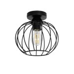 GLOBOSTAR® BITUIN 201-0116 Μοντέρνο Φωτιστικό Οροφής με Ντουί 1 x E27 AC 220-240V IP20 - Μαύρο - Μ21 x Π21 x Υ18cm