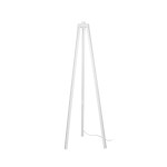 GloboStar® TRIPOD 203-0259 Μοντέρνο Επιδαπέδιο Φωτιστικό Μονόφωτο 1 x E27 IP20 Λευκό Ξύλο - Μ38 x Π38 x Υ120cm