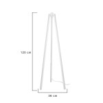 GloboStar® TRIPOD 203-0259 Μοντέρνο Επιδαπέδιο Φωτιστικό Μονόφωτο 1 x E27 IP20 Λευκό Ξύλο - Μ38 x Π38 x Υ120cm