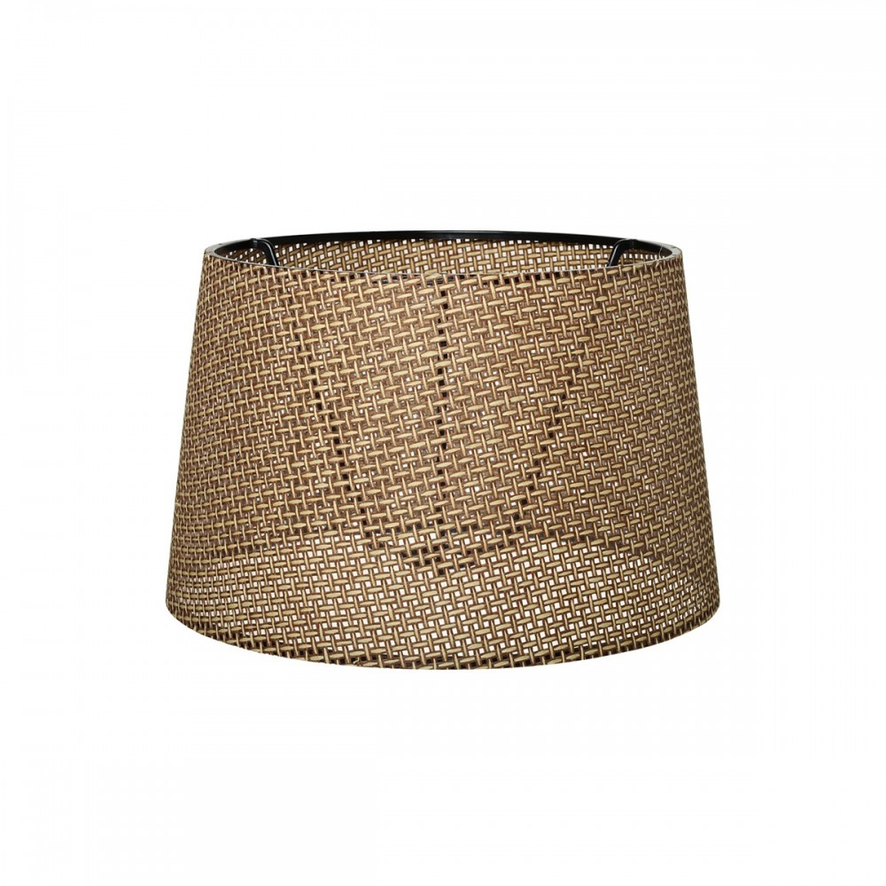 GloboStar® COVER 203-0261 Μοντέρνο Φωτιστικό Καπέλο Μπέζ Διάτρητο Ύφασμα - Μ38 x Π38 x Υ30cm
