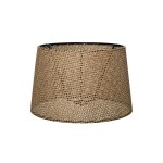 GloboStar® COVER 203-0261 Μοντέρνο Φωτιστικό Καπέλο Μπέζ Διάτρητο Ύφασμα - Μ38 x Π38 x Υ30cm