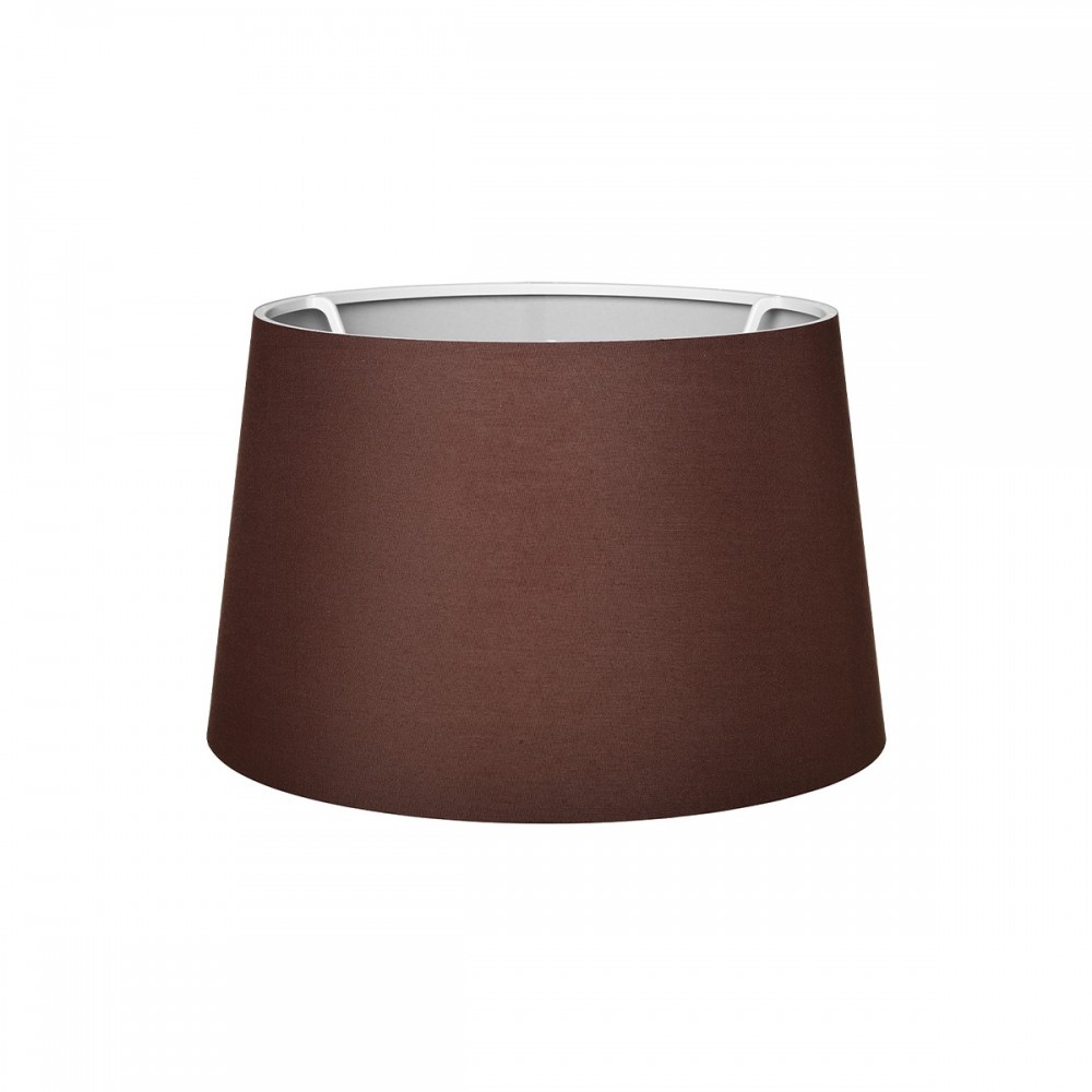 GloboStar® COVER 203-0265 Μοντέρνο Φωτιστικό Καπέλο Καφέ Ύφασμα - Μ38 x Π38 x Υ30cm