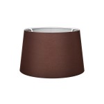 GloboStar® COVER 203-0265 Μοντέρνο Φωτιστικό Καπέλο Καφέ Ύφασμα - Μ38 x Π38 x Υ30cm