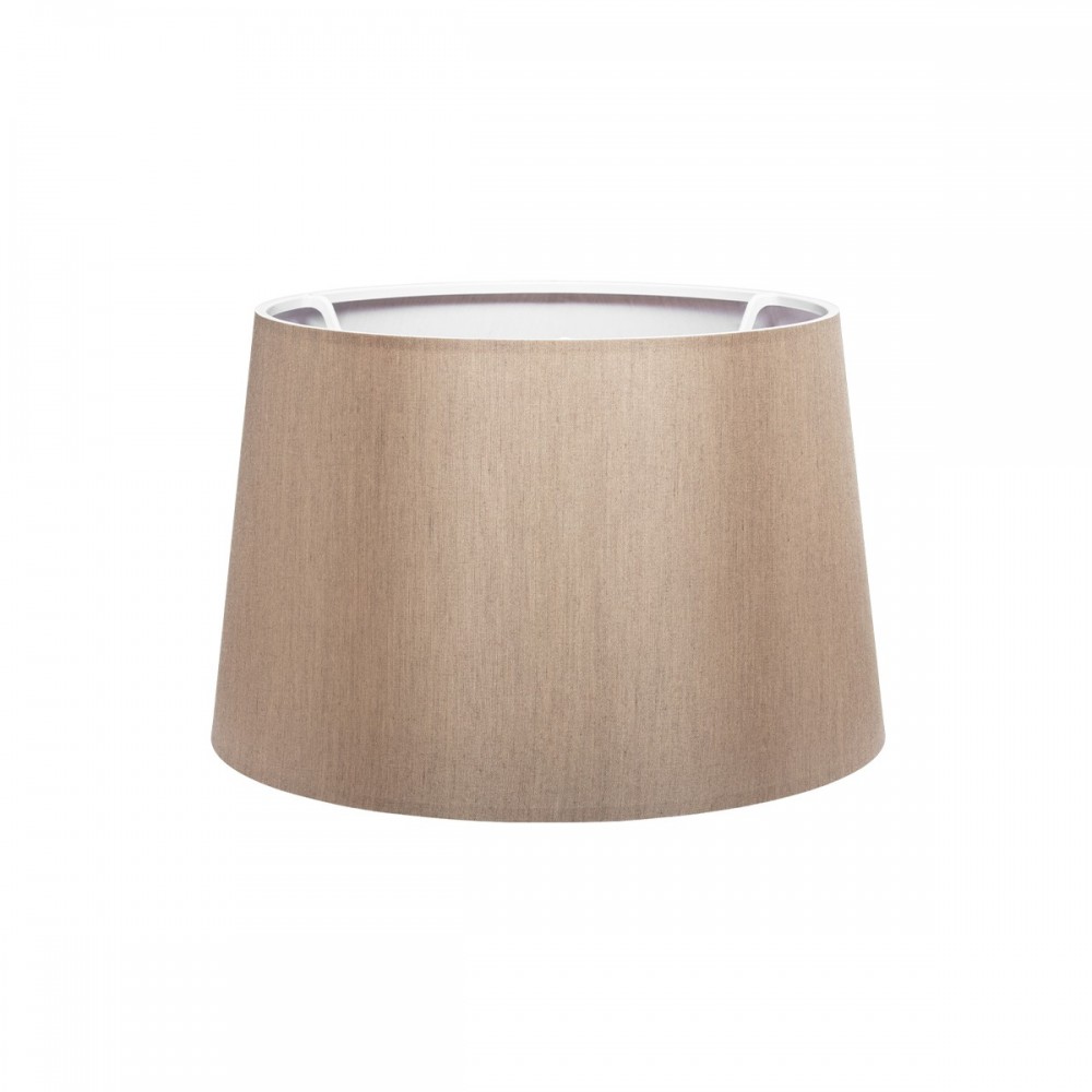 GloboStar® COVER 203-0267 Μοντέρνο Φωτιστικό Καπέλο Καφέ Ύφασμα - Μ38 x Π38 x Υ30cm