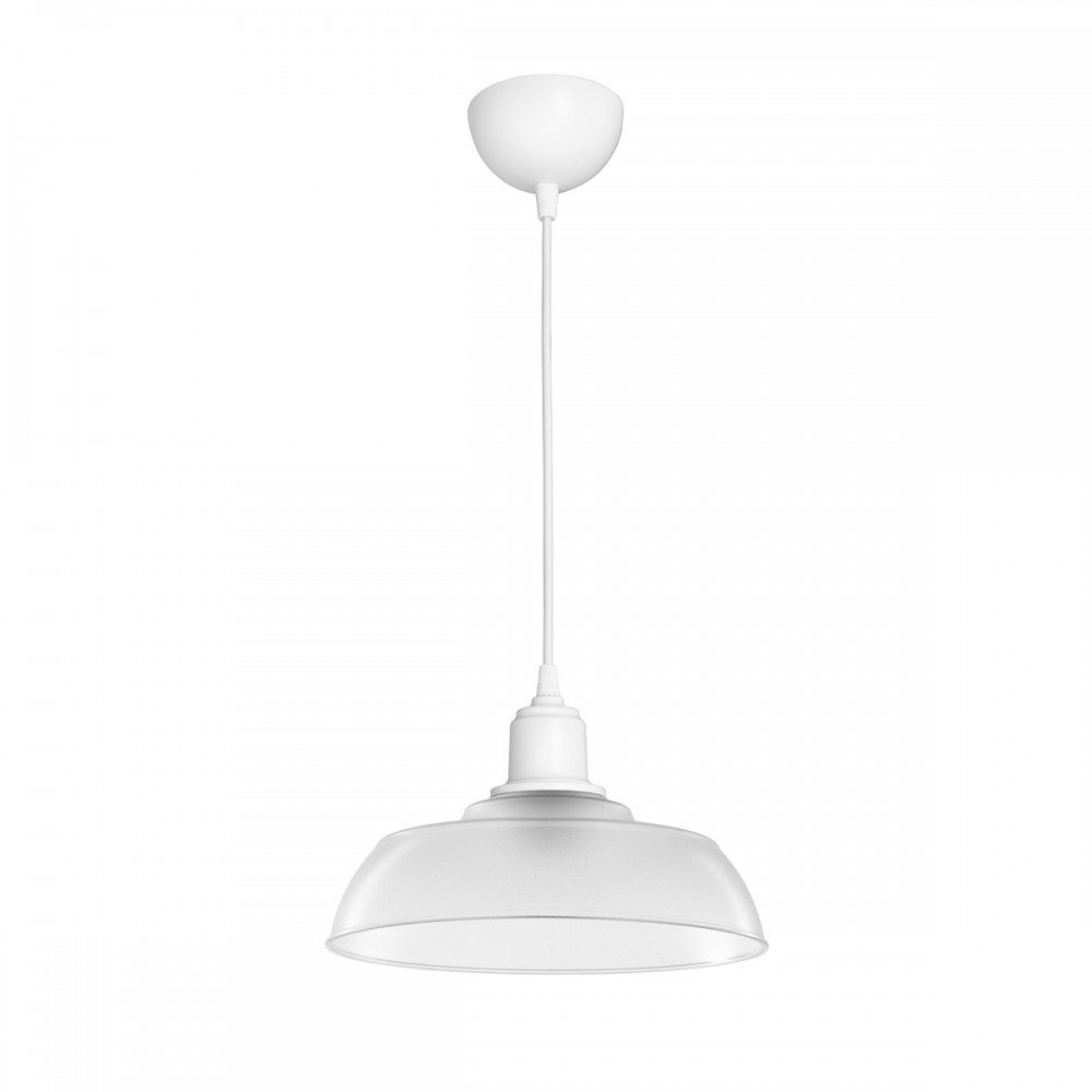 GLOBOSTAR® LOAN 203-0286 Μοντέρνο Κρεμαστό Φωτιστικό Οροφής με Ντουί 1 x E27 AC 220-240V IP20 - Λευκό Δίαφανο - Μ25.5 x Π25.5 x Υ17cm