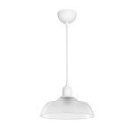 GLOBOSTAR® LOAN 203-0286 Μοντέρνο Κρεμαστό Φωτιστικό Οροφής με Ντουί 1 x E27 AC 220-240V IP20 - Λευκό Δίαφανο - Μ25.5 x Π25.5 x Υ17cm