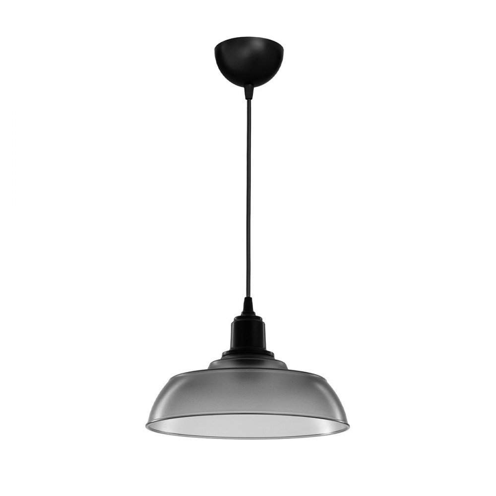 GLOBOSTAR® LOAN 203-0287 Μοντέρνο Κρεμαστό Φωτιστικό Οροφής με Ντουί 1 x E27 AC 220-240V IP20 - Γκρι Δίαφανο - Μ25.5 x Π25.5 x Υ17cm