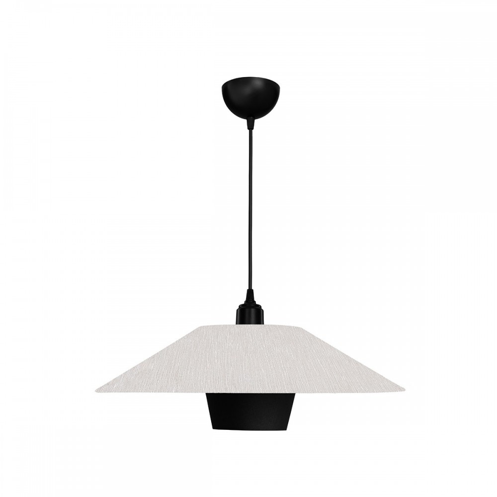 GLOBOSTAR® STORM 203-0293 Μοντέρνο Κρεμαστό Φωτιστικό Οροφής με Ντουί 1 x E27 AC 220-240V IP20 - Μαύρο &  Λευκό - Μ50 x Π50 x Υ24cm