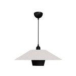 GLOBOSTAR® STORM 203-0293 Μοντέρνο Κρεμαστό Φωτιστικό Οροφής με Ντουί 1 x E27 AC 220-240V IP20 - Μαύρο &  Λευκό - Μ50 x Π50 x Υ24cm