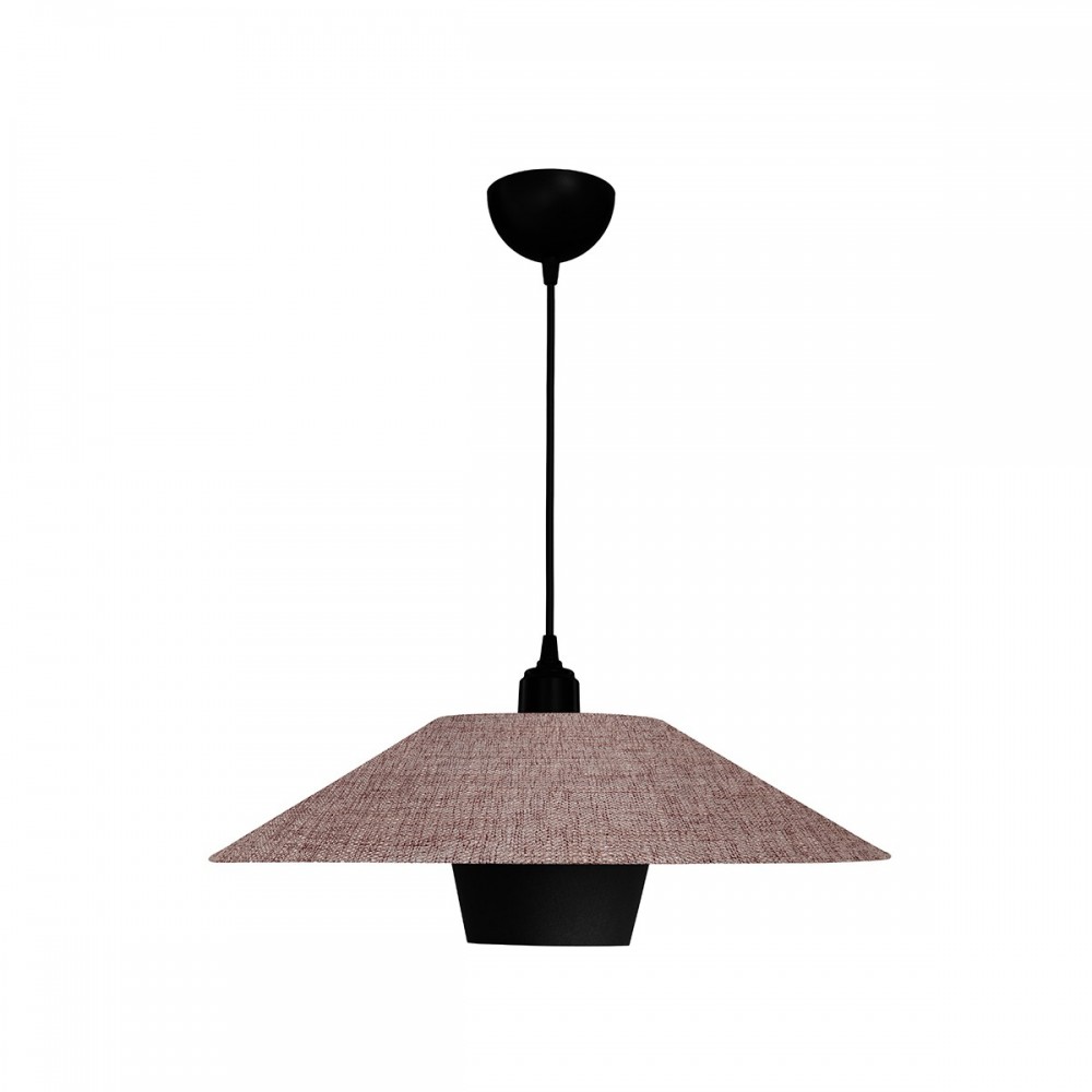 GLOBOSTAR® STORM 203-0294 Μοντέρνο Κρεμαστό Φωτιστικό Οροφής με Ντουί 1 x E27 AC 220-240V IP20 - Μαύρο &  Μπεζ - Μ50 x Π50 x Υ24cm