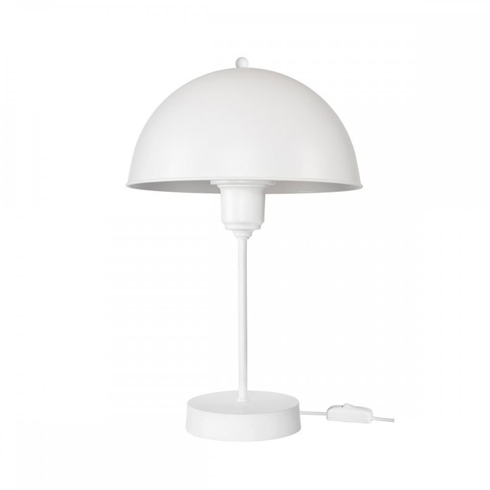 GLOBOSTAR® GAZETA 203-0301 Μοντέρνο Επιτραπέζιο Φωτιστικό Πορτατίφ με Ντουί 1 x E27 AC 220-240V IP20 - Λευκό  - Μ25 x Π25 x Υ39cm