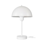 GLOBOSTAR® GAZETA 203-0301 Μοντέρνο Επιτραπέζιο Φωτιστικό Πορτατίφ με Ντουί 1 x E27 AC 220-240V IP20 - Λευκό  - Μ25 x Π25 x Υ39cm