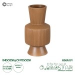 GloboStar® Artificial Garden AMALFI 20471 Πήλινο Κεραμικό Κασπώ Γλάστρα - Flower Pot Κεραμιδί Φ9.5cm x Υ25cm