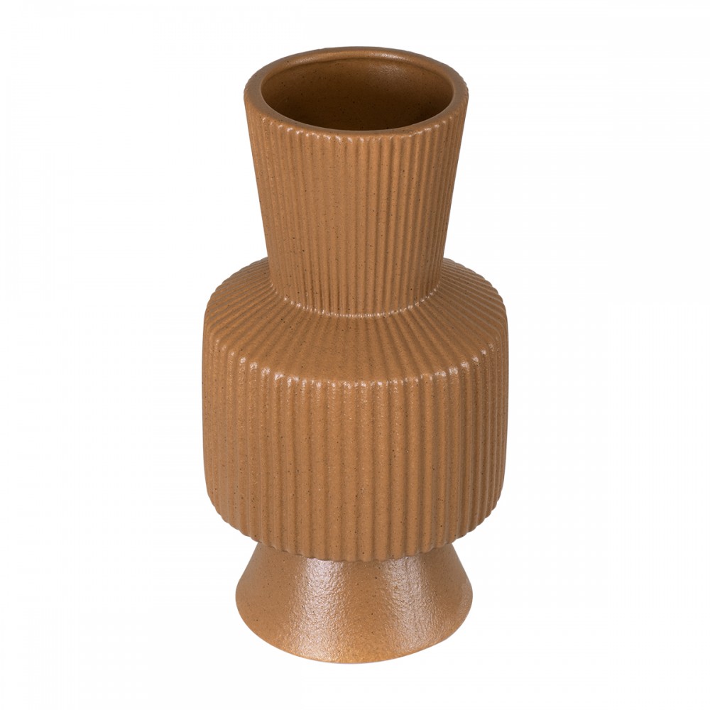 GloboStar® Artificial Garden AMALFI 20471 Πήλινο Κεραμικό Κασπώ Γλάστρα - Flower Pot Κεραμιδί Φ9.5cm x Υ25cm