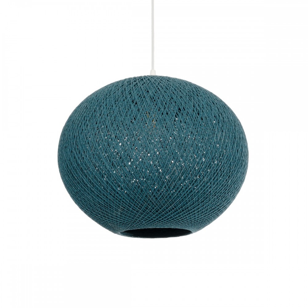 GLOBOSTAR® SOLEI 205-0010 Boho Κρεμαστό Φωτιστικό Οροφής με Ντουί 1 x E27 AC 220-240V IP20 - Τιρκουάζ - M40 x Π40 x Υ36cm