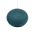 GLOBOSTAR® SOLEI 205-0010 Boho Κρεμαστό Φωτιστικό Οροφής με Ντουί 1 x E27 AC 220-240V IP20 - Τιρκουάζ - M40 x Π40 x Υ36cm