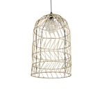 GLOBOSTAR® NETI 205-0025 Boho Κρεμαστό Φωτιστικό Οροφής με Ντουί 1 x E27 AC 220-240V IP20 - Μπεζ - M35 x Π35 x Υ63cm