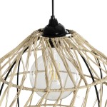 GLOBOSTAR® NETI 205-0025 Boho Κρεμαστό Φωτιστικό Οροφής με Ντουί 1 x E27 AC 220-240V IP20 - Μπεζ - M35 x Π35 x Υ63cm