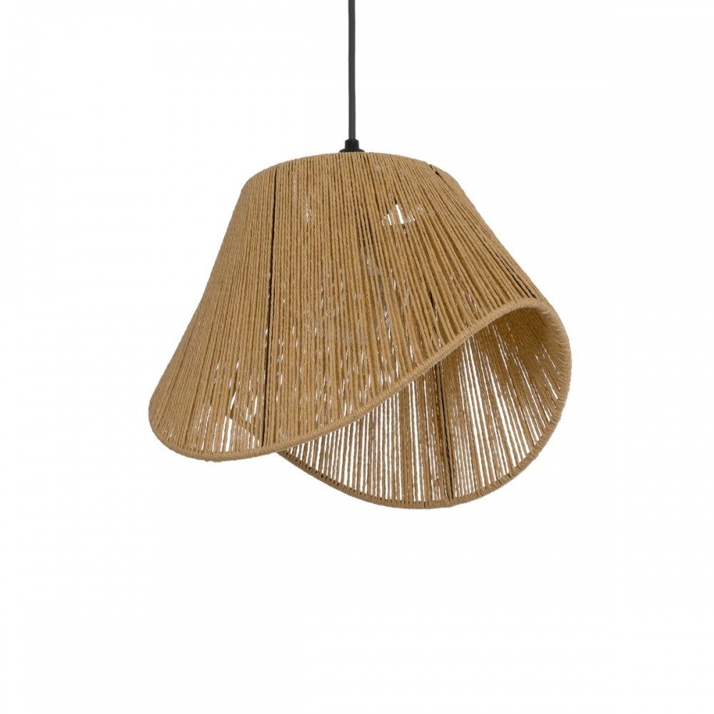 GLOBOSTAR® ELDA 205-0032 Boho Κρεμαστό Φωτιστικό Οροφής με Ντουί 1 x E27 AC 220-240V IP20 - Μπεζ - M32 x Π21 x Υ24cm