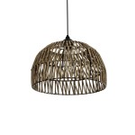 GLOBOSTAR® ARANCIA 205-0047 Boho Κρεμαστό Φωτιστικό Οροφής με Ντουί 1 x E27 AC 220-240V IP20 - Μπεζ - M35 x Π35 x Υ26cm