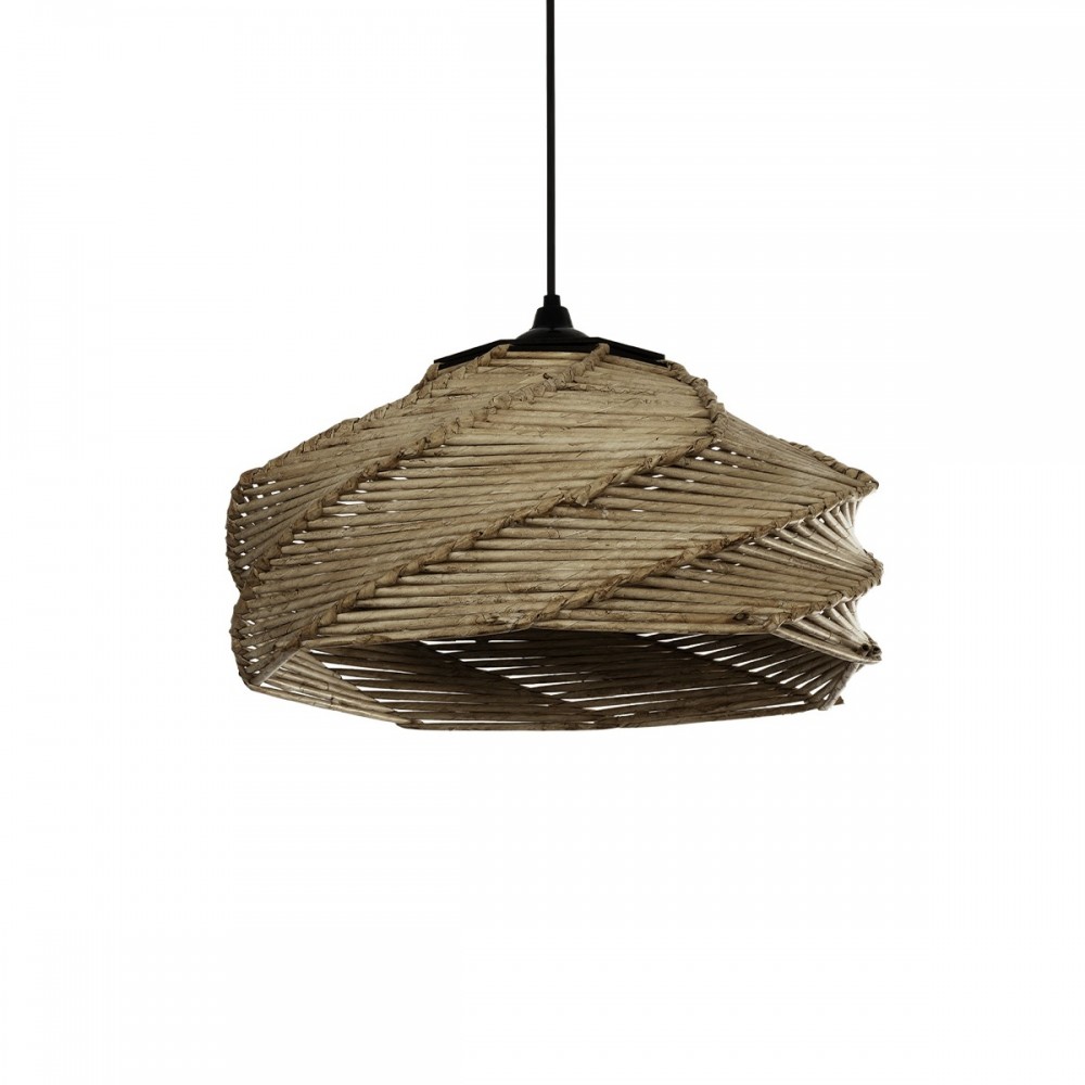 GLOBOSTAR® OLET 205-0049 Boho Κρεμαστό Φωτιστικό Οροφής με Ντουί 1 x E27 AC 220-240V IP20 - Μπεζ - M38 x Π38 x Υ23cm