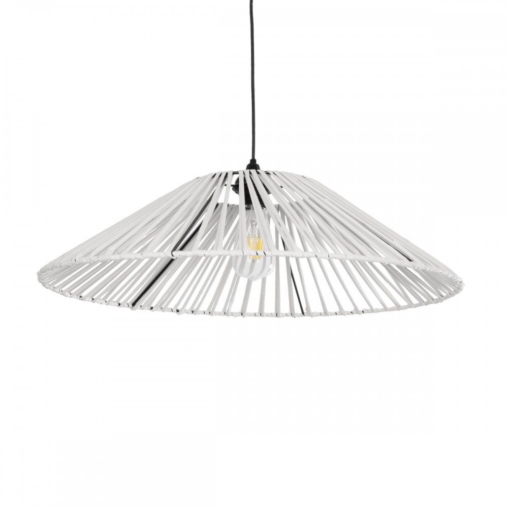 GLOBOSTAR® JAPAN 205-0053 Boho Κρεμαστό Φωτιστικό Οροφής με Ντουί 1 x E27 AC 220-240V IP20 - Λευκό - M60 x Π60 x Υ20cm