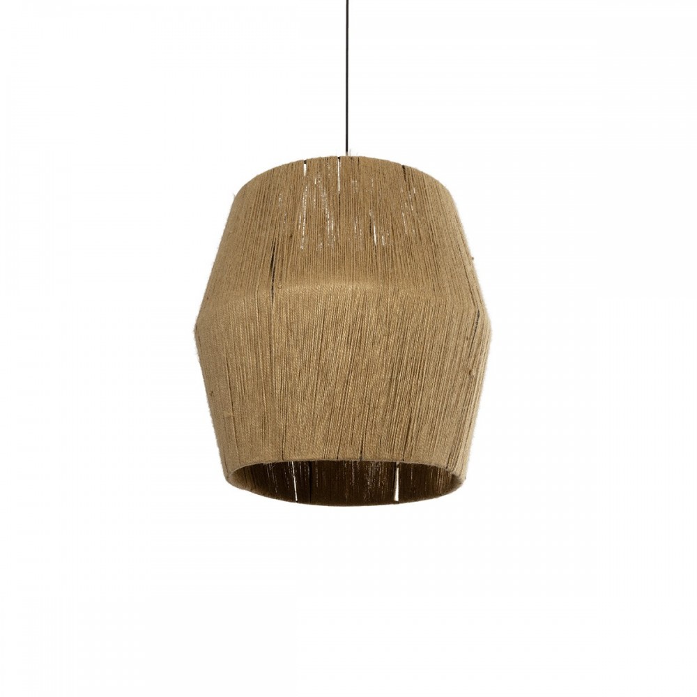 GLOBOSTAR® CONE 205-0058 Boho Κρεμαστό Φωτιστικό Οροφής με Ντουί 1 x E27 AC 220-240V IP20 - Μπεζ - M55 x Π55 x Υ50cm