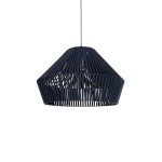 GLOBOSTAR® NUI 205-0072 Boho Κρεμαστό Φωτιστικό Οροφής με Ντουί 1 x E27 AC 220-240V IP20 - Μπλε - M60 x Π60 x Υ41cm