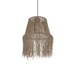 GLOBOSTAR® ROKA 205-0075 Boho Κρεμαστό Φωτιστικό Οροφής με Ντουί 1 x E27 AC 220-240V IP20 - Μπεζ - M30 x Π30 x Υ45cm
