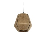 GLOBOSTAR® PULVIS 205-0083 Boho Κρεμαστό Φωτιστικό Οροφής με Ντουί 1 x E27 AC 220-240V IP20 - Μπεζ - M22 x Π22 x Υ22cm