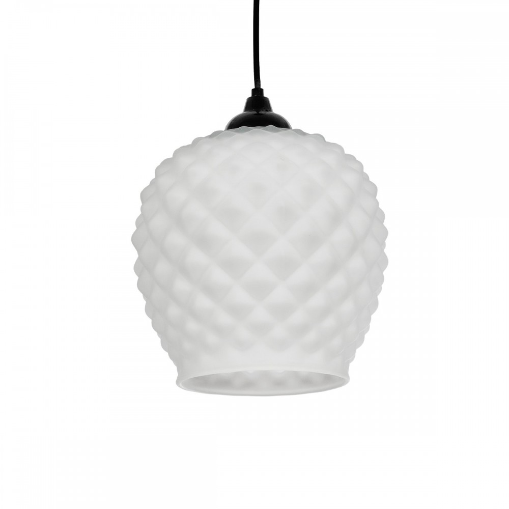 GLOBOSTAR® KEGEL 206-0005 Μοντέρνο Κρεμαστό Φωτιστικό Οροφής με Ντουί 1 x E27 AC 220-240V IP20 - Λευκό - Μ19 x Π19 x Υ19cm