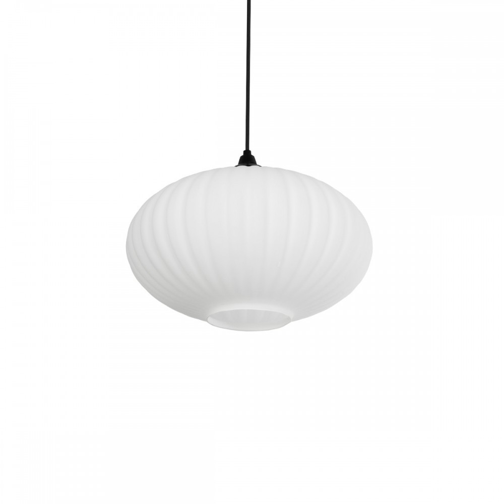 GLOBOSTAR® PERA 206-0011 Μοντέρνο Κρεμαστό Φωτιστικό Οροφής με Ντουί 1 x E27 AC 220-240V IP20 - Λευκό - Μ30 x Π30 x Υ22cm