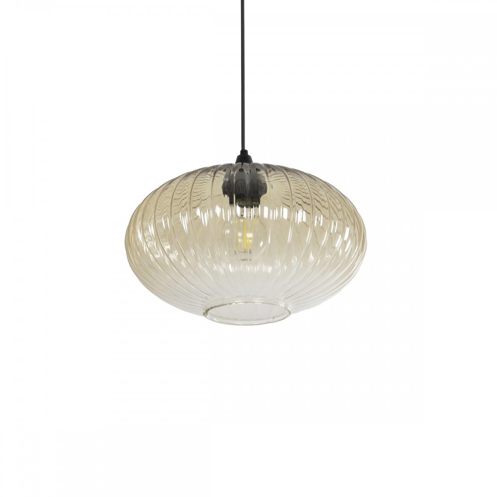 GLOBOSTAR® PERA 206-0012 Μοντέρνο Κρεμαστό Φωτιστικό Οροφής με Ντουί 1 x E27 AC 220-240V IP20 - Mελί - Μ30 x Π30 x Υ22cm