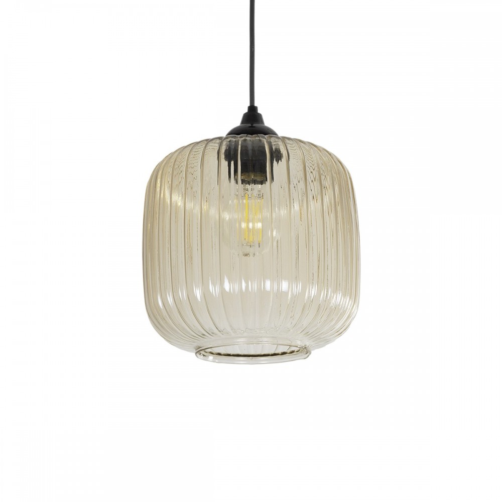 GLOBOSTAR® MELONI 206-0016 Μοντέρνο Κρεμαστό Φωτιστικό Οροφής με Ντουί 1 x E27 AC 220-240V IP20 - Mελί - Μ20 x Π20 x Υ24cm