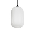 GLOBOSTAR® MELONI 206-0019 Μοντέρνο Κρεμαστό Φωτιστικό Οροφής με Ντουί 1 x E27 AC 220-240V IP20 - Λευκό - Μ20 x Π20 x Υ38cm