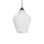 GLOBOSTAR® SKLO 206-0023 Μοντέρνο Κρεμαστό Φωτιστικό Οροφής με Ντουί 1 x E27 AC 220-240V IP20 - Λευκό - Μ22 x Π22 x Υ31cm