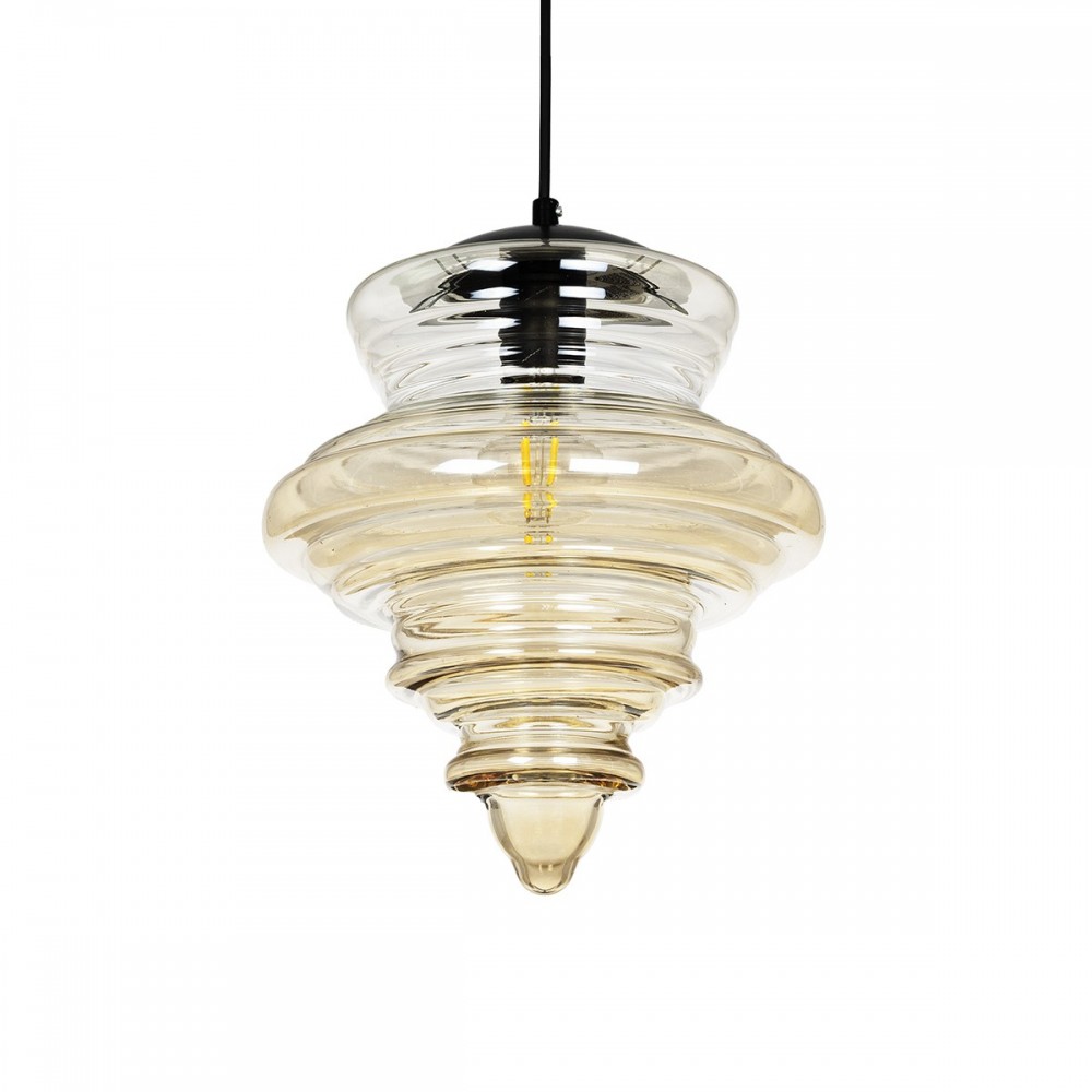 GLOBOSTAR® CORTE 206-0029 Μοντέρνο Κρεμαστό Φωτιστικό Οροφής με Ντουί 1 x E27 AC 220-240V IP20 - Mελί - Μ25 x Π25 x Υ30cm