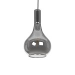 GLOBOSTAR® ΤΟΝΕ 206-0034 Μοντέρνο Κρεμαστό Φωτιστικό Οροφής με Ντουί 1 x E27 AC 220-240V IP20 - Μαύρο Φιμέ - Μ20 x Π20 x Υ36cm