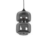 GLOBOSTAR® PIAGE 206-0036 Μοντέρνο Κρεμαστό Φωτιστικό Οροφής με Ντουί 1 x E27 AC 220-240V IP20 - Μαύρο Φιμέ - Μ18 x Π18 x Υ31cm