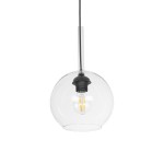 GLOBOSTAR® MPRALA 206-0038 Μοντέρνο Κρεμαστό Φωτιστικό Οροφής με Ντουί 1 x E27 AC 220-240V IP20 - Διάφανο - Μ20 x Π20 x Υ18cm