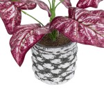 GloboStar® Artificial Garden RED POLKA 20887 Τεχνητό Διακοσμητικό Φυτό Κόκκινη Πόλκα Φ38 x Υ33cm