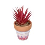 GloboStar® Artificial Garden AIR PLANT NEOPHYTUM POTTED PLANT 21042 Διακοσμητικό Φυτό Νεόφυτο Φ12 x Υ15cm