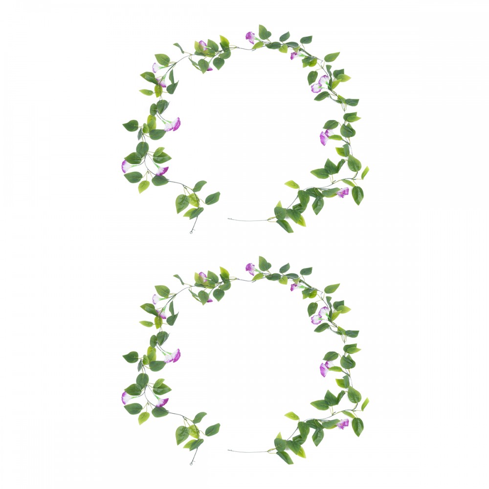 GloboStar® Artificial Garden MORNING GLORY GARLAND 21152 Τεχνητή Διακοσμητική Γυρλάντα Ορτανσίας Φ20 x Υ230cm Σετ 2 τεμαχίων