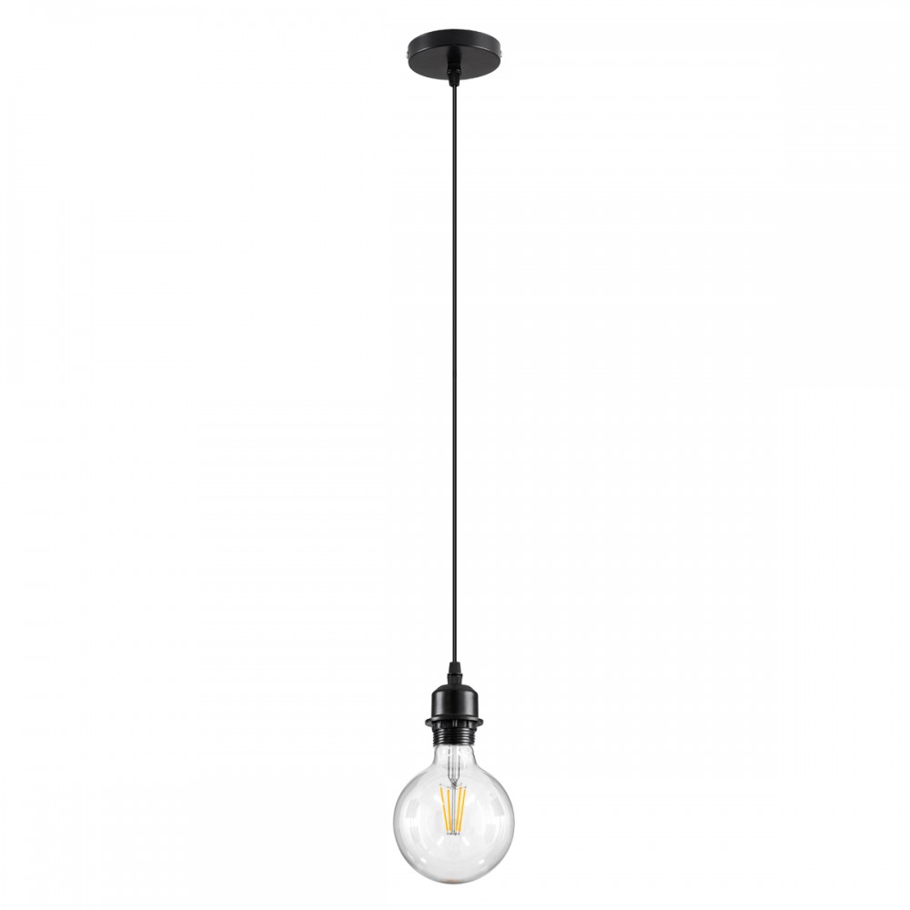 GLOBOSTAR® HANNA 36218 Boho Κρεμαστό Φωτιστικό Οροφής με Ντουί 1 x E27 AC 220-240V IP20 - Μπεζ & Μαύρο - Μ4 x Π4 x Υ110cm