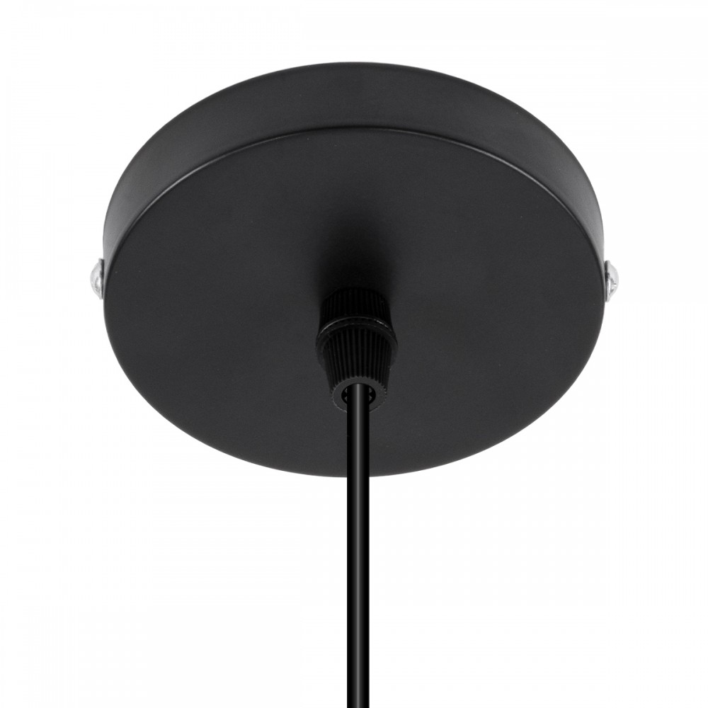 GloboStar® 36218 HANNA Μοντέρνο Κρεμαστό Φωτιστικό Οροφής Ανάρτηση με Μαύρο Ντουί 1 x E27 για Τοποθέτηση Καπέλων Φωτιστικών Μονόφωτο Μαύρο Φ4 x Y110cm