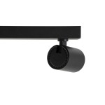 GloboStar® LEONARDO 60346 Μοντέρνο Φωτιστικό Οροφής Ράγα με Κινούμενα Σποτ LED Spot Downlight 20W 2400lm 60° AC 220-240V IP20 Μ32 x Π7 x Υ11.8cm - Μαύρο - Φυσικό Λευκό 4500K - Bridgelux COB - 5 Years Warranty