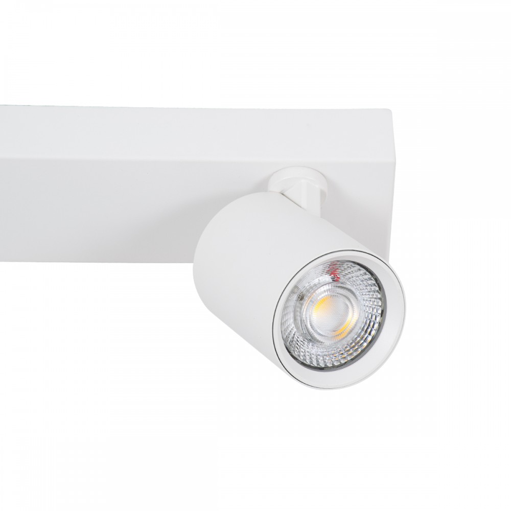GloboStar® LEONARDO 60347 Μοντέρνο Φωτιστικό Οροφής Ράγα με Κινούμενα Σποτ LED Spot Downlight 20W 2400lm 60° AC 220-240V IP20 Μ32 x Π7 x Υ11.8cm - Λευκό - Φυσικό Λευκό 4500K - Bridgelux COB - 5 Years Warranty