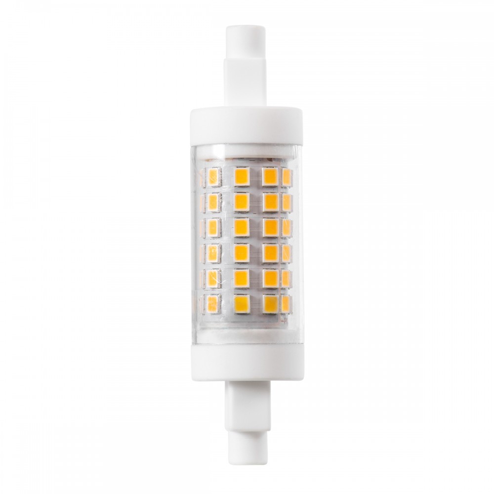 GLOBOSTAR® TUBINI 60395 Λάμπα R7S 78mm LED 7W 791lm 360° AC 220-240V IP20 Θερμό Λευκό 2700K - Lumileds SMD Chip - Μ7.8 x Π2 x Υ2cm - 3 Χρόνια Εγγύηση