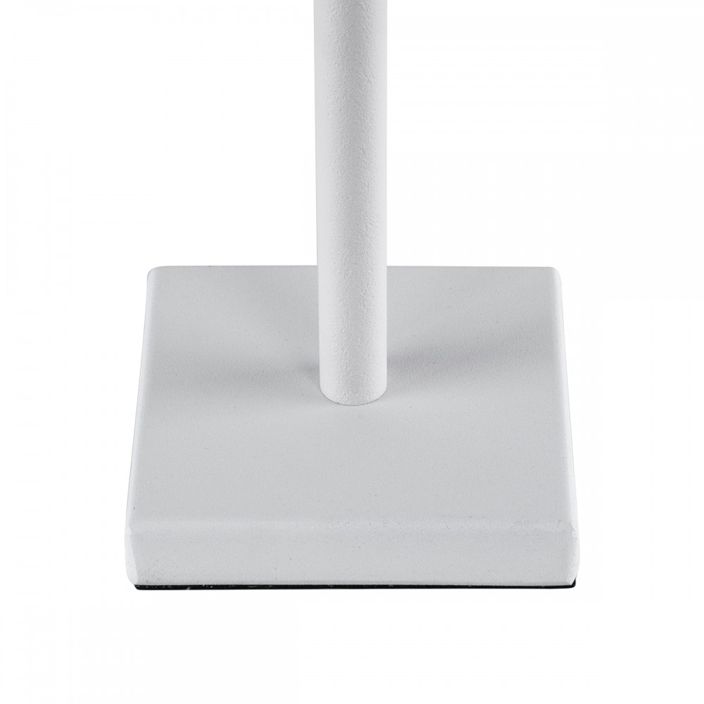 GloboStar® NEGA 60474 Μοντέρνο Επιτραπέζιο Φωτιστικό Πορτατίφ LED 2.2W 154lm 360° DC 5V Επαναφορτιζόμενο με Μπαταρία Li-ion 4000mAh - Διακόπτη Αφής - Θερμό Λευκό 2700K - Dimmable - D10 x H39cm - Λευκό - 2 Years Warranty
